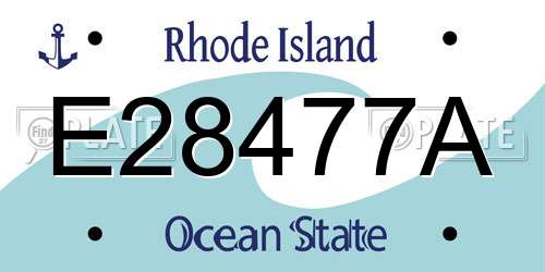 E28477A Rhode Island License Plate