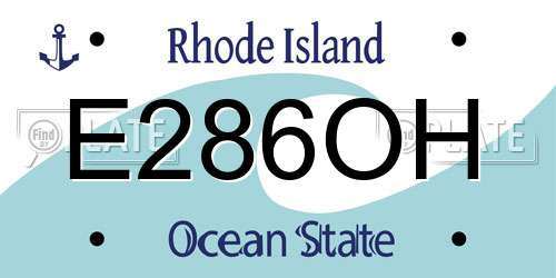 E286OH Rhode Island License Plate