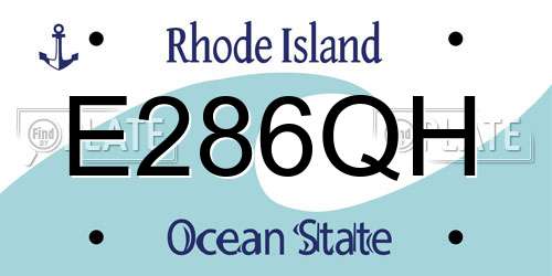 E286QH Rhode Island License Plate