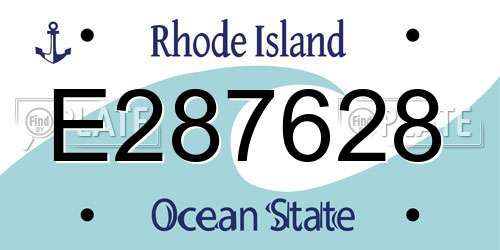 E287628 Rhode Island License Plate