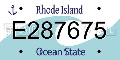 E287675 Rhode Island License Plate