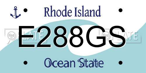 E288GS Rhode Island License Plate