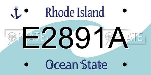 E2891A Rhode Island License Plate