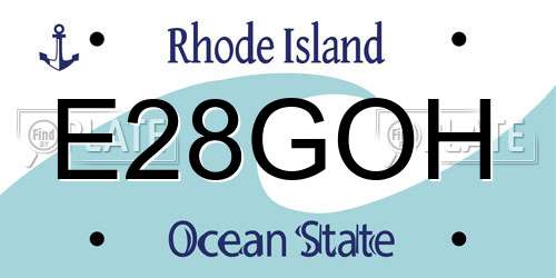 E28GOH Rhode Island License Plate