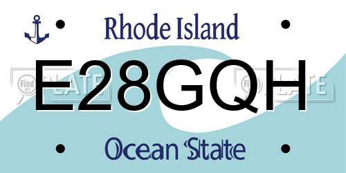 E28GQH Rhode Island License Plate