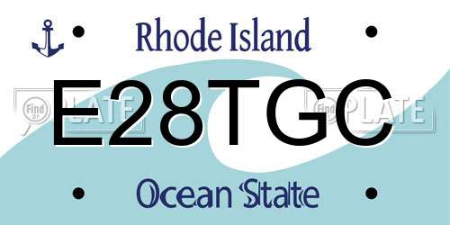 E28TGC Rhode Island License Plate