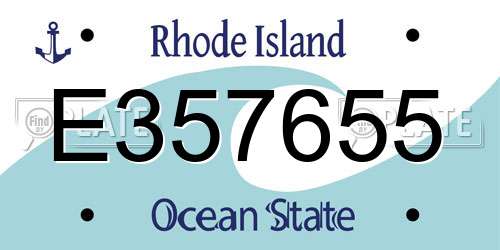E357655 Rhode Island License Plate