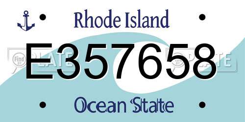 E357658 Rhode Island License Plate