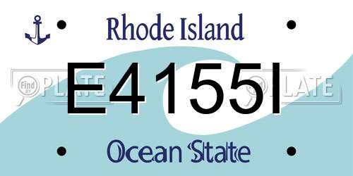 E4155I Rhode Island License Plate