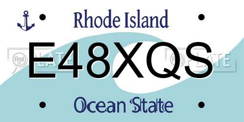 E48XQS Rhode Island License Plate