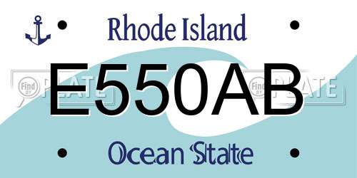 E550AB Rhode Island License Plate