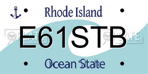 E61STB Rhode Island License Plate