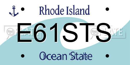 E61STS Rhode Island License Plate