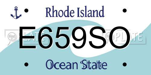E659SO Rhode Island License Plate