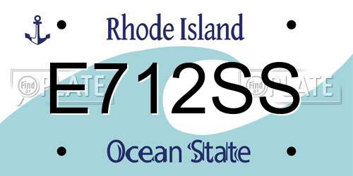 E712SS Rhode Island License Plate