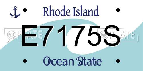E7175S Rhode Island License Plate