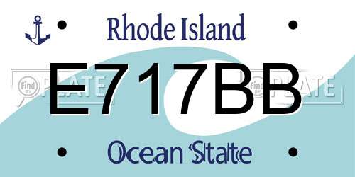 E717BB Rhode Island License Plate