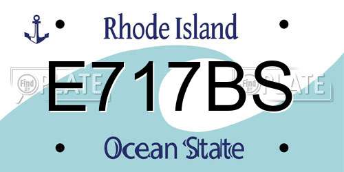E717BS Rhode Island License Plate