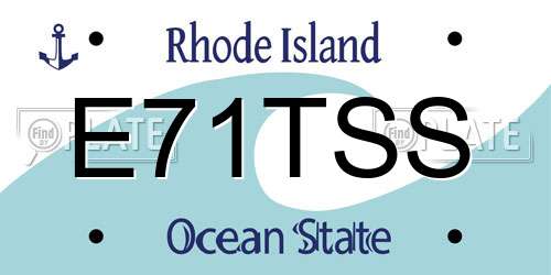 E71TSS Rhode Island License Plate