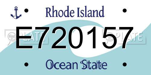 E720157 Rhode Island License Plate