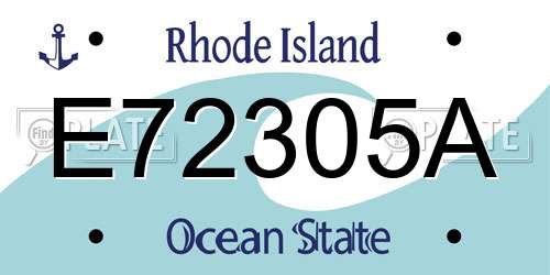 E72305A Rhode Island License Plate