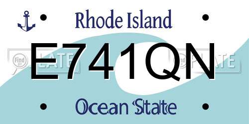 E741QN Rhode Island License Plate