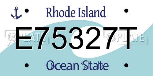 E75327T Rhode Island License Plate