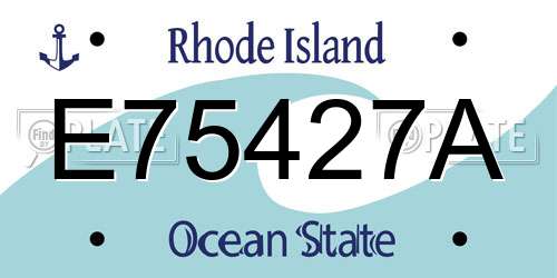 E75427A Rhode Island License Plate