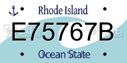 E75767B Rhode Island License Plate