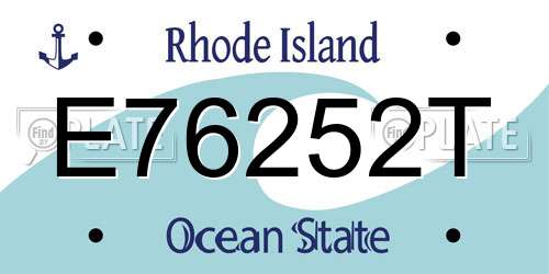 E76252T Rhode Island License Plate