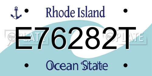E76282T Rhode Island License Plate