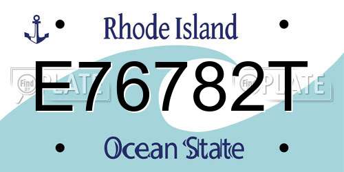 E76782T Rhode Island License Plate