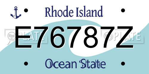 E76787Z Rhode Island License Plate