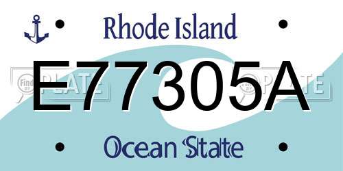 E77305A Rhode Island License Plate