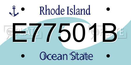 E77501B Rhode Island License Plate