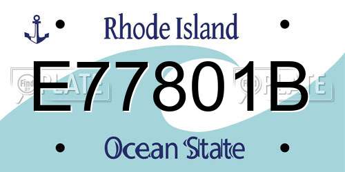 E77801B Rhode Island License Plate