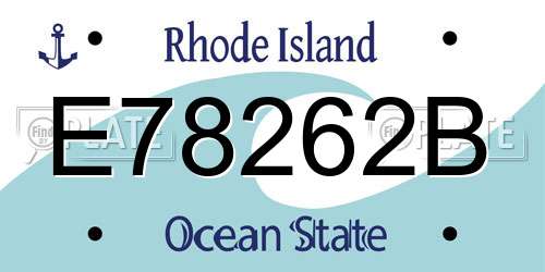 E78262B Rhode Island License Plate