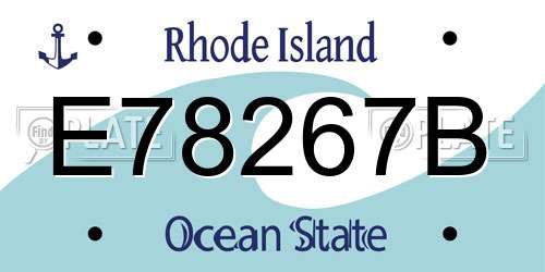 E78267B Rhode Island License Plate
