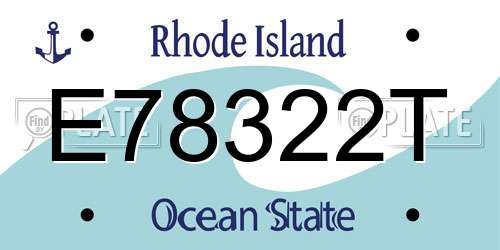 E78322T Rhode Island License Plate