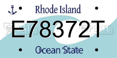 E78372T Rhode Island License Plate
