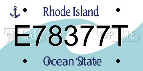 E78377T Rhode Island License Plate