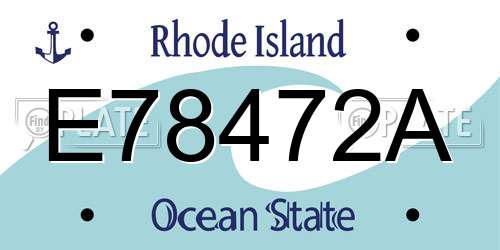 E78472A Rhode Island License Plate