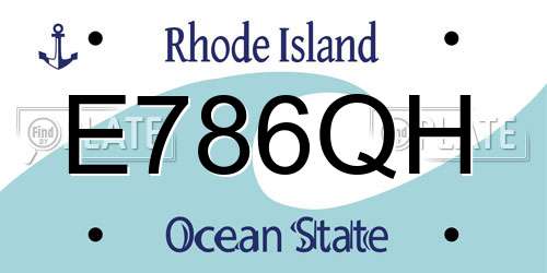 E786QH Rhode Island License Plate