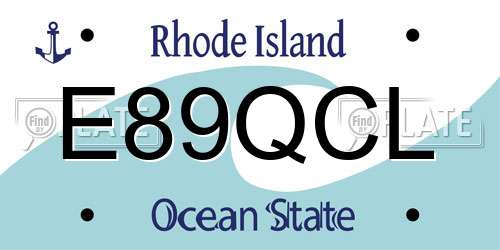 E89QCL Rhode Island License Plate
