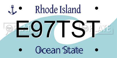 E97TST Rhode Island License Plate