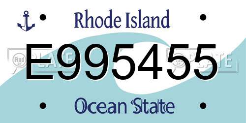 E995455 Rhode Island License Plate