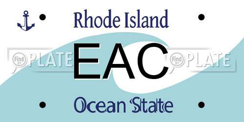 EAC Rhode Island License Plate