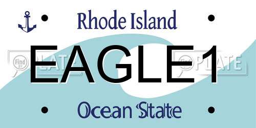 EAGLE1 Rhode Island License Plate