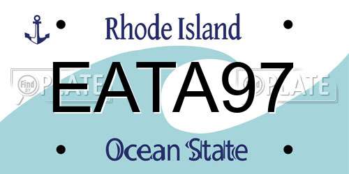 EATA97 Rhode Island License Plate