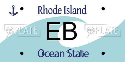 EB Rhode Island License Plate